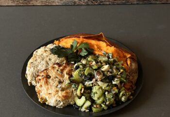 CELERY SALAD WITH CHICKEN PATTIES