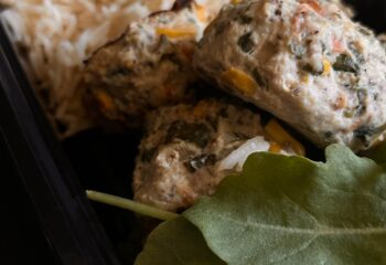 VEGGIE PACKED MEATBALLS WITH CILANTRO SAUCE